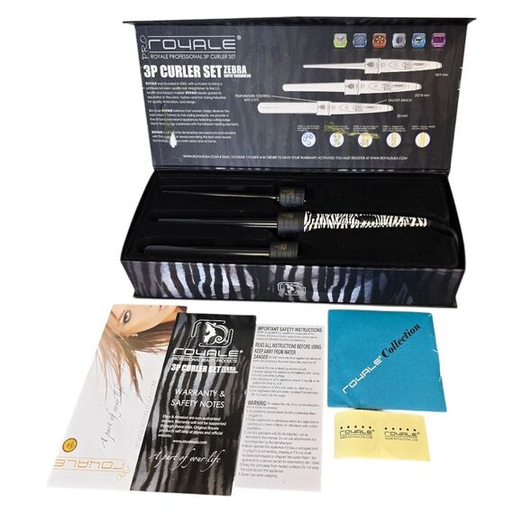 Pro Royale Professional 3 Piece Curler Set Zebra Print main image 10